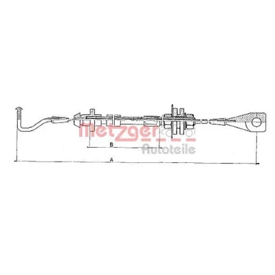 Kuva METZGER 10.090 Kaasuvaijeri COFLE VOLKSWAGEN: GOLF 2, 1, Jetta Mk1