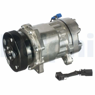 Kuva DELPHI TSP0159060 Ilmastoinnin Kompressori SANDEN SD7V16 PAG 46 kompressoriöljyllä VOLKSWAGEN: Golf 4, 4 Variant, Caddy 3, AUDI: TT Coupe
