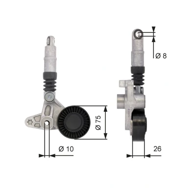 Kuva GATES FleetRunner Micro V Kit T39099 Kiristysrulla AUDI: A4 B7 Avant, A6 C6 Sedan