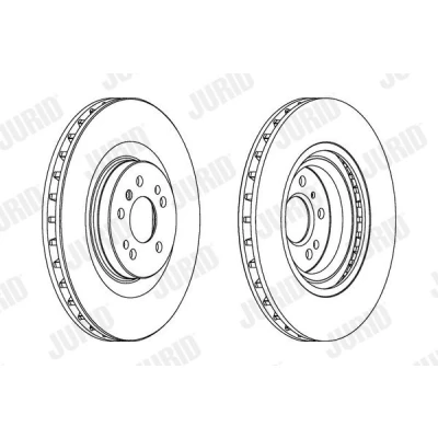 Kuva JURID 562346JC 1 Jarrulevyt 350 32 5 Tuuletettu pinnoitettu Ruuveilla MERCEDES BENZ: ML sarja, R GL