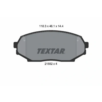 Kuva TEXTAR 2155202 Jarrupalat Ei kulumisenilmaisimelle MAZDA: MX 5 I