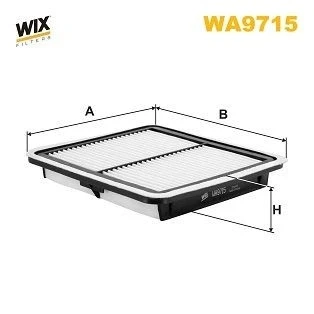 Kuva WIX FILTERS WA9715 Ilmansuodatin 33mm 216mm 220mm Suodatinpanos SUBARU: Levorg I, Forester III, IV