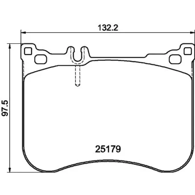Kuva HELLA 8DB 355 020 581 Jarrupalat Kulumisenilmaisemelle MERCEDES BENZ: E sarja Sedan, S Coupe