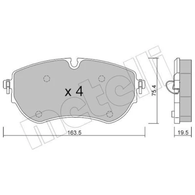 Kuva METELLI 22 1172 0 Jarrupalat Kulumisenilmaisemelle VOLKSWAGEN: Amarok Pick up