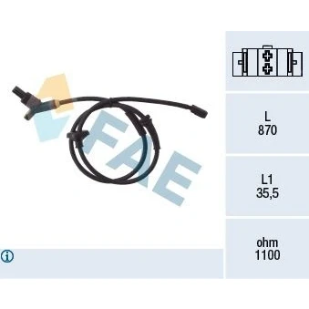 Kuva FAE 78015 ABS anturi Taka akseli Induktiivi 2 870