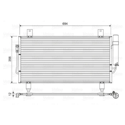 Kuva VALEO 822599 Ilmastoinnin Lauhdutin Vedenerottimella Alumiini 356 MITSUBISHI: OUTLANDER 3