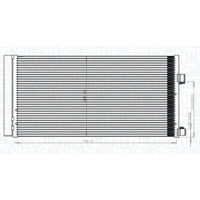 Kuva MAGNETI MARELLI 350203847000 Ilmastoinnin Lauhdutin 704x348x16