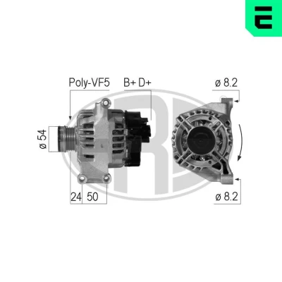 Kuva ERA 210739A Laturi 14V 120A FIAT: Grande Punto Hatchback, 500 Doblo II Van / Farmari