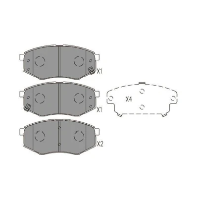 Kuva KAVO PARTS KBP 4025 Jarrupalat akustisella kulumavaroittimella KIA: Soul 2, I, HYUNDAI: ix20, SONATA 6