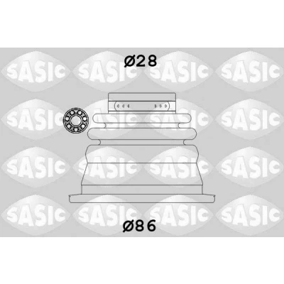 Kuva SASIC 4003464 Paljekumisarja, Vetoakseli Etuakseli, vasen, Vaihteiston puoli RENAULT: CLIO 2, TRAFIC 2 Kasten, LAGUNA 1