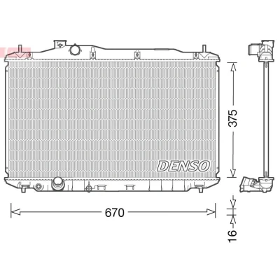 Kuva DENSO DRM40040 Jäähdytin 375 695 16
