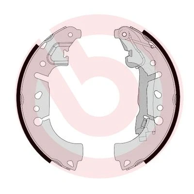 Kuva BREMBO S 23 580 Jarrukengät 228 42 Seisontajarrukahvalla FIAT: Fiorino III Van / Farmari, Tipo Farmari