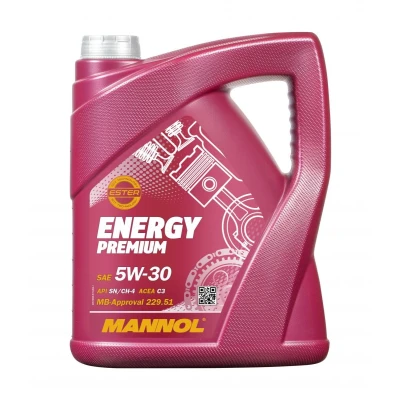 Kuva Mannol Energy Premium 5W 30 5l Moottoriöljy MN7908 5 MERCEDES BENZ: Vito Bussi, B sarja, C sarja T modell, KIA: SOUL 2, Sportage III, SORENTO 2