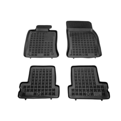 Kuva REZAW PLAST 200720 Lattiamattosetti Kumi Edessä ja takana 4 Musta Räätälöity MINI: Hatchback
