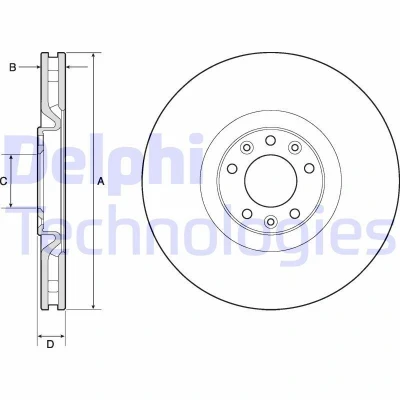 Kuva DELPHI BG4814C Jarrulevyt 340 30 5 Tuuletettu pinnoitettu käsittelemätön ilman pyöränlaakeria, ABS sensorirengasta PEUGEOT: RCZ Coupe