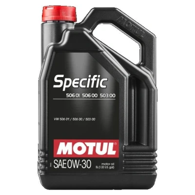 Kuva Motul Specific 506 01 00 503 0W 30 5l Moottoriöljy 109684 VOLKSWAGEN: Transporter 5, Multivan 5 (7HM, Passat B6 Variant, AUDI: A6 C6 Avant