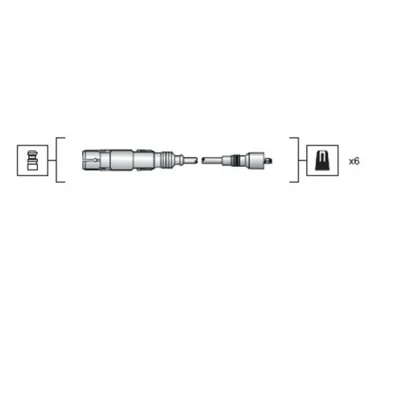 Kuva MAGNETI MARELLI 941318111043 Sytytysjohto AUDI: A6 C4 Sedan, A4 B5 C5 Avant