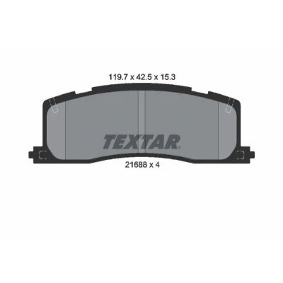 Kuva TEXTAR 2168801 Jarrupalat Ei kulumisenilmaisimelle TOYOTA: Previa / Estima I