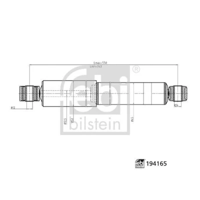 Kuva FEBI BILSTEIN 194165 Iskunvaimentimet RENAULT: MASTER 2 Pritsche/Fahrgestell, Kasten, NISSAN: Interstar Bussi