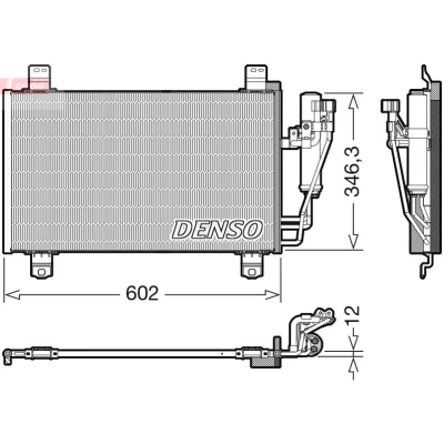 Kuva DENSO DCN44017 Ilmastoinnin Lauhdutin Vedenerottimella R 134a
