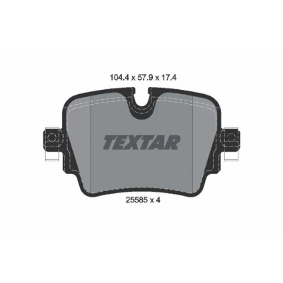 Kuva TEXTAR 2558501 Jarrupalat Kulumisenilmaisemelle JAGUAR: XJ Sedan
