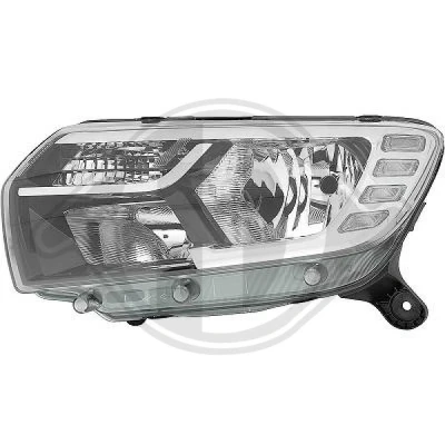 Kuva DIEDERICHS 4456181 Ajovaloumpio Vasen H7/H7, PY21W Päiväajovalolla (LED)