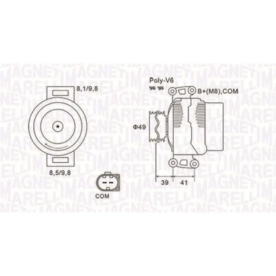 Kuva MAGNETI MARELLI 063731953010 Laturi 14V 180A BMW: 3 Touring, 5 Sedan