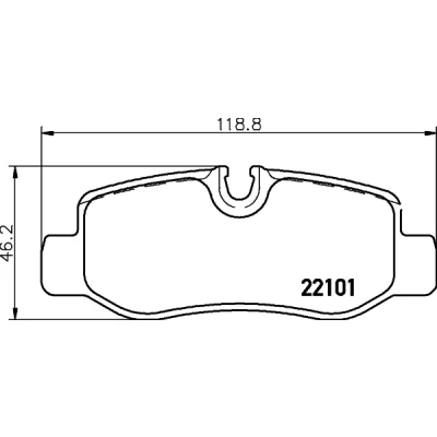 Kuva HELLA 8DB 355 021 761 Jarrupalat Kulumisenilmaisemelle MERCEDES BENZ: Vito Van, Tourer, Mixto