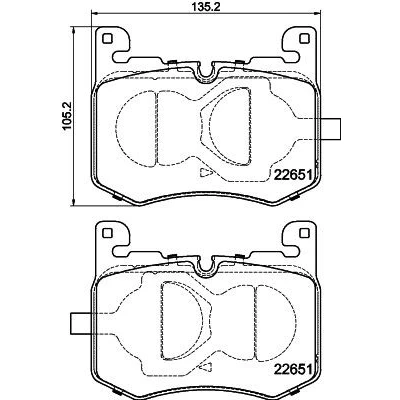 Kuva HELLA 8DB 355 040 641 Jarrupalat Kulumisenilmaisemelle JAGUAR: F Pace, LAND ROVER: Range Rover Velar