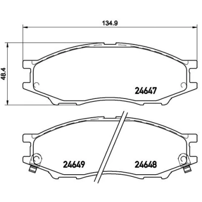 Kuva BREMBO P 56 083 Jarrupalat akustisella kulumavaroittimella Ilman tarvikkeita NISSAN: Almera 2 Limousine