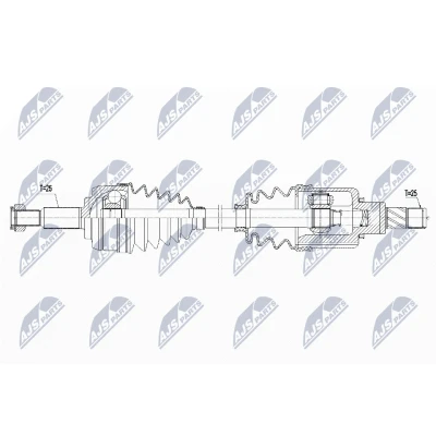 Kuva Vetoakseli RENAULT MEGANE IV Viistoperä (b9a/m/n_), Etuakseli, vasen Halvkombi OE 391015184R