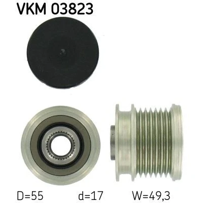 Kuva SKF VKM 03823 Laturin Vapaakytkin 49,3 MERCEDES BENZ: E sarja Sedan, T modell, C modell