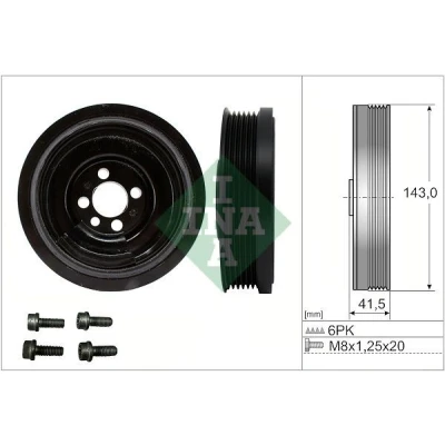 Kuva Hihnapyöräsarja, kampiakseli AUDI, SEAT, SKODA, VW OE 04B 105 243 B, 04B105243B