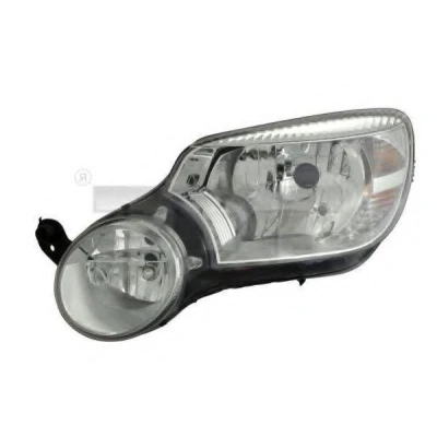 Kuva TYC 20 12348 15 2 Ajovaloumpio Vasen H4, P13W Huomiovalolla Oikeanpuoleiselle liikenteelle Sähkömoottorilla SKODA: Yeti