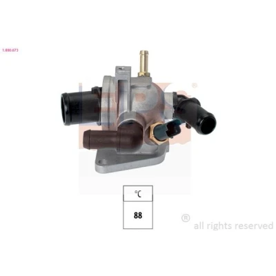 Kuva EPS 1.880.673 Termostaatti 88 Made in Italy OE Equivalent Tiivisteillä OPEL: Astra H Caravan, Corsa D Hatchback, FIAT: Linea