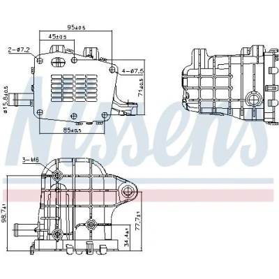 Kuva NISSENS 989481 EGR jäähdytin ilman alipaine ohitusta PEUGEOT: Boxer Bussi