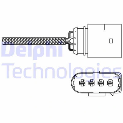 Kuva DELPHI ES20285 12B1 Lambda Anturi Planarsondi, Lämmitetty AUDI: A4 B6 Avant, B7 Sedan, VOLKSWAGEN: Passat B5 GP Variant