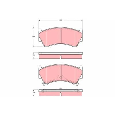 Kuva TRW GDB3391 Jarrupalat akustisella kulumavaroittimella NISSAN: ALMERA 1, 1 Hatchback, Navara Pick up