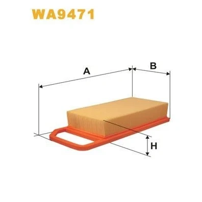Kuva WIX FILTERS WA9471 Ilmansuodatin 59mm 153mm 357mm Suodatinpanos CITROËN: C5 3, III Farmari, II PEUGEOT: 407 SW, Sedan