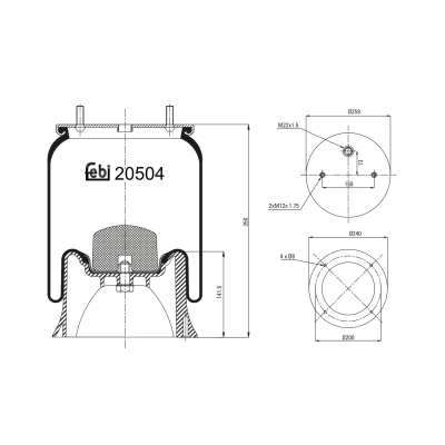 Kuva FEBI BILSTEIN 20504 Metallipalje, ilmajousitus
