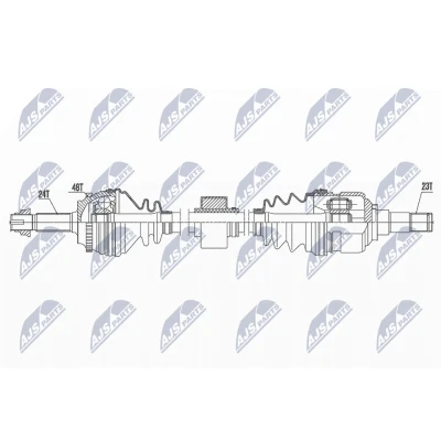 Kuva Vetoakseli, Etuakseli, oikea TOYOTA YARIS, YARIS VERSO OE 4341052070