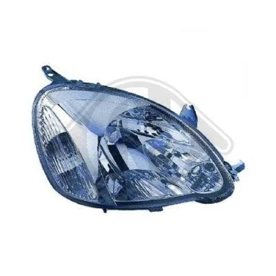 Kuva DIEDERICHS 6605182 Ajovaloumpio Oikea H4 Ilman sähkömoottoria, Lampun kannalla TOYOTA: Yaris I Hatchback