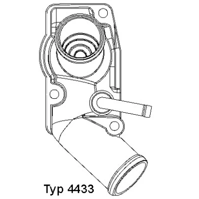 Kuva WAHLER 4433.92D Termostaatti 92 Tiivisteillä OPEL: Astra G CC, Caravan, Zafira A