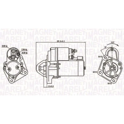 Kuva MAGNETI MARELLI 063721289010 Starttimoottori 12 1,1 10 FORD: FIESTA 5, KA Hatchback