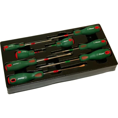 Kuva HANS TT 10U Työkalusarjalaatikko 8 5.5x125, 6.5x150, 6.5x38, PH1x100, PH2x150, PH2x38, PZ1x100, 4x100 Spline, Ristipää (PH), Pozidriv (PZ)