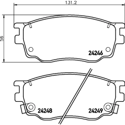 Kuva HELLA 8DB 355 012 091 Jarrupalat akustisella kulumavaroittimella MAZDA: 6 Sedan, Hatchback, 323 F
