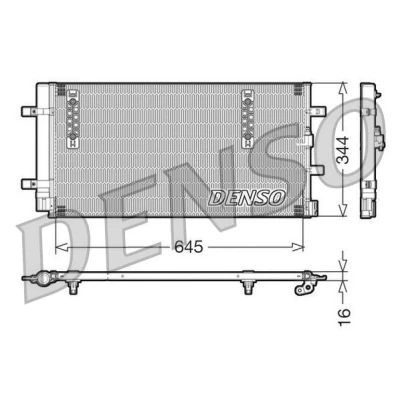Kuva DENSO DCN32060 Ilmastoinnin Lauhdutin Vedenerottimella 645x344x16 R 134a 645 AUDI: A6 C6 Avant, C7 Allroad