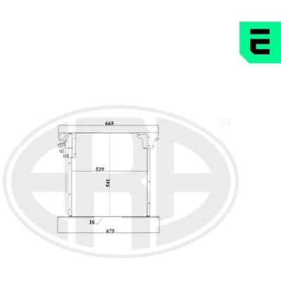 Kuva VEMO Original Quality V30 62 1034 Ilmastoinnin Lauhdutin 537 x 500 16 mm MERCEDES BENZ: Vito Bussi