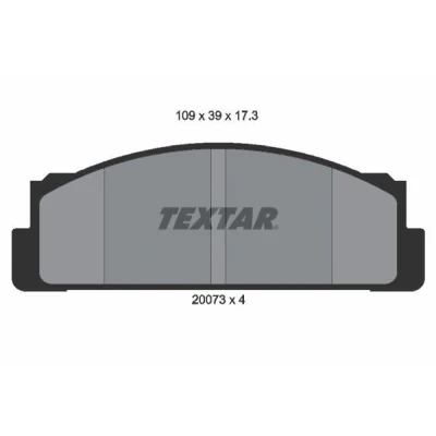 Kuva TEXTAR 2007304 Jarrupalat Ei kulumisenilmaisimelle FIAT: 127 Hatchback, MERCEDES BENZ: S sarja Sedan, AUTOBIANCHI: A 112 Hatchback