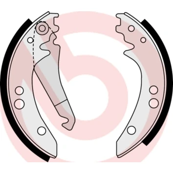 Kuva BREMBO S 50 514 Jarrukengät 230 36 Seisontajarrukahvalla MERCEDES BENZ: T1 Van, Bussi